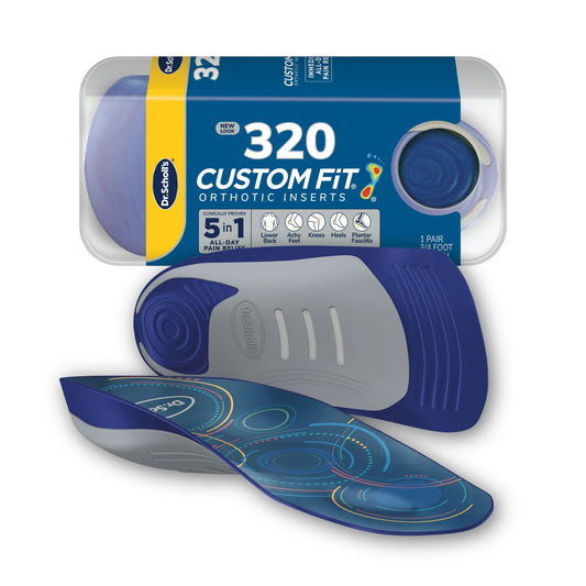 Dr. Scholl’s Custom Fit Foot Orthotics 3/4 Length Inserts, CF 320, All-Day Pain Relief for Feet