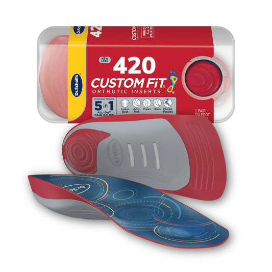 Dr. Scholl’s Custom Fit Foot Orthotics 3/4 Length Inserts, CF 420, All-Day Pain Relief for Feet