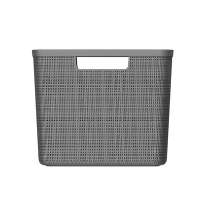 Curver Jute Large Grey Plastic Storage Basket