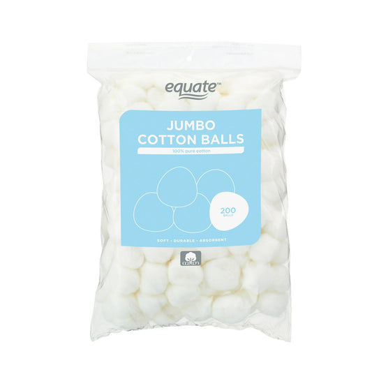 Equate Jumbo Cotton Balls, 200 Count