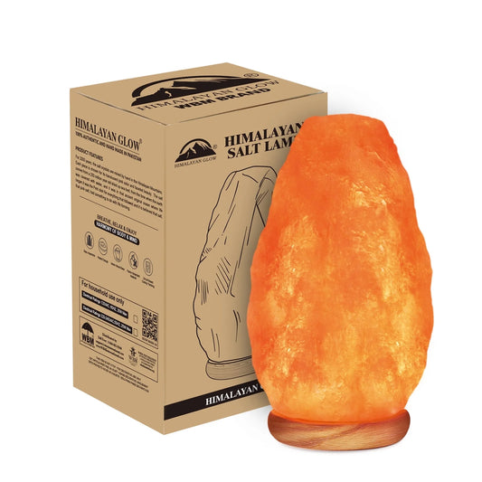 Himalayan Glow Pink Salt Lamp, 15W Incandescent Bulb with Dimmer Switch