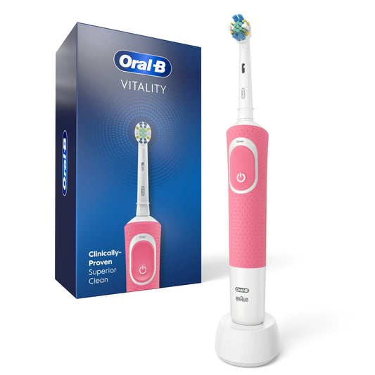 Oral-B Vitality Flossaction Rechargeable Electric Toothbrush, Pink, Adults & Children 3+