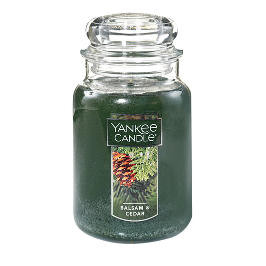 Yankee Candle Balsam & Cedar Original Large Scented Jar Candle, 22 oz