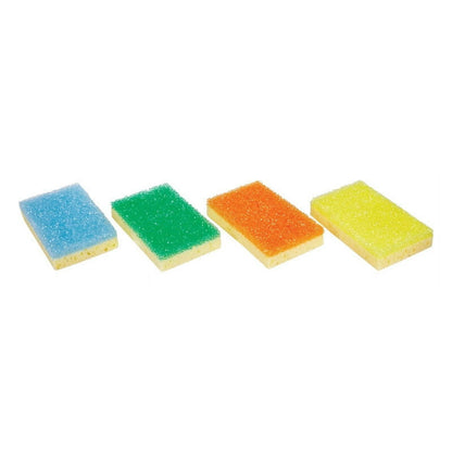 Scrub Daddy Sponge Daddy - Scratch-Free Multipurpose Cleaning Pad - BPA Free, Polymer Foam - Stain & Odor Resistant Kitchen Sponge, 4 Count